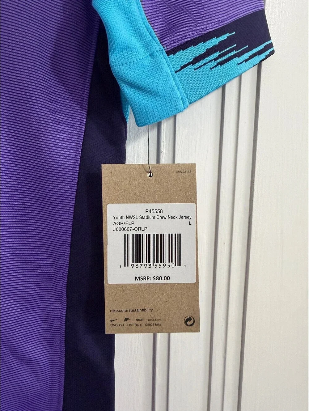 NWT Orlando Pride Nike NWSL Soccer Jersey Kids Size Large